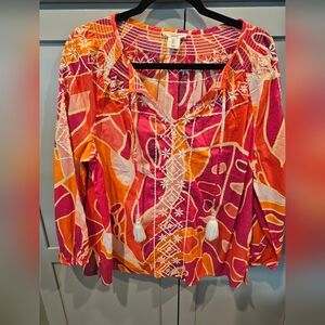 Colorful Christian Siriano Blouse - New York, Large, New.